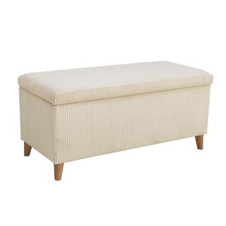 Banc coffre JAPP velours côtelé beige
