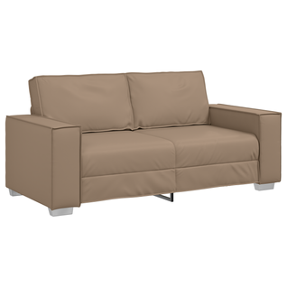 Canapé à 2 Places - Canapé Fixe Cappuccino 140 Cm En Simili Cuir Fr1294