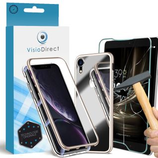Verre Trempé Pour Iphone 11 Pro Max 6.5" + Coque Magnétique Or De Protection Anti Choc - Visiodirect -