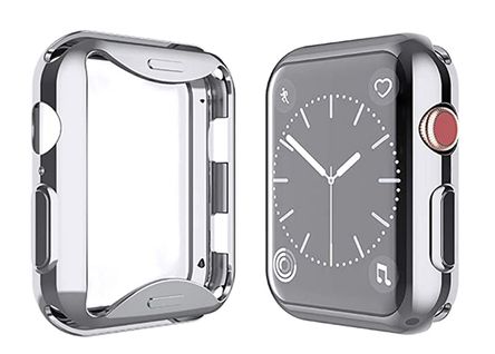 Coque De Protection Pour Apple Watch Serie 4 / Serie 6 / Serie Se 44 Mm Argent -