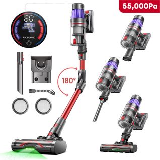 Aspirateur Balai uf16 flex - 55kpa/ 550w /60min - 1l - Batterie amovible- Tube pliable