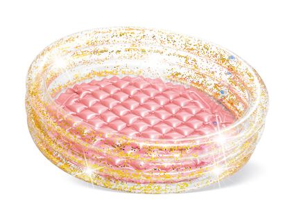 Piscinette Pataugeoire Gonflable Glitter - Diam. 86 X H. 25 Cm - Transparent