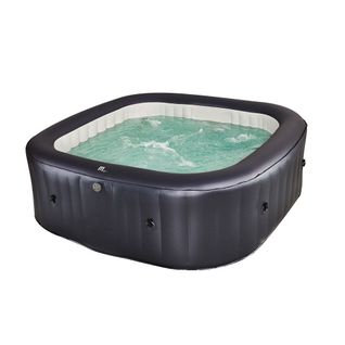 Spa Gonflable Carré Hydrojets 6 Places Otium Gris Pvc Armé 185x185cm