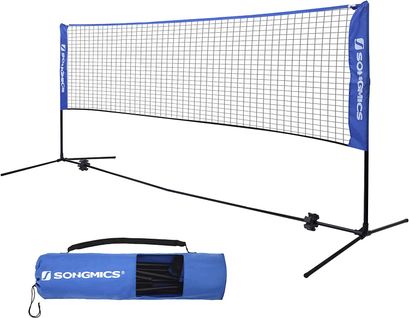 Filet De Badminton 3m, Pliable, Facile À Monter, Hauteur Réglable Bleu