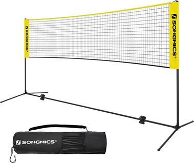 5m Filet De Badminton, Pliable, Facile À Monter, Hauteur Réglable Jaune