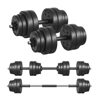 Kit Haltères Musculation Poids Ajustable Avec Barre D’extension Supplémentaire, 10 Kg, 20 Kg, 30 Kg