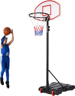 Panier De Basket Sur Pied-hauteur Réglable 178-208cm-base De Lestage Sur Roulettes