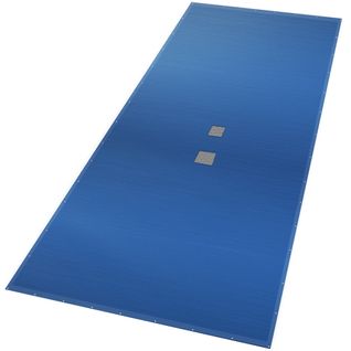Bache Piscine Rectangulaire Double Couche Polyethylene 160 Gr/m2 Avec Filet Ecoulement 8x14m Bleue