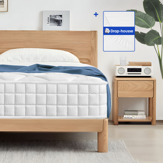 Matelas ressort 90x190 cm Épaisseur 22cm, 7 Zones,  Ergonomique Avec Housse De Matelas