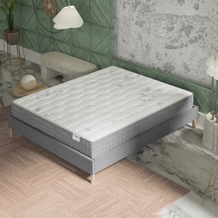 Matelas ressorts ensachés 160x200 cm GALICE - Accueil mémoire de forme épaisseur 25 cm