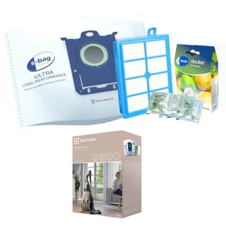 Kit  Sacs Microfibres Par 4 + Filtre + Parfum S Bag Ultra Performance Eskd9 Pour Aspirateur El [...]