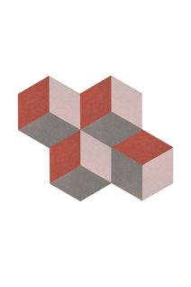 Panneaux acoustiques CUBISM BUT PRO EcoSUND lot de 12 orange vue de face