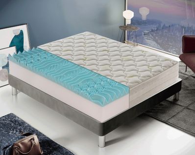 Matelas Mousse 120x190 - Accueil Mémoire De Forme - Hauteur 25 Cm - Housse Amovible - Modèle Ibiza