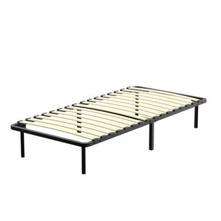 Sommier à Lattes 90x190 cm Sur Pieds - 6 Pieds Inclus