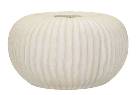 Pot Décoratif Icicle Ø40x23 Cm En Mgo Crème Style Moderne