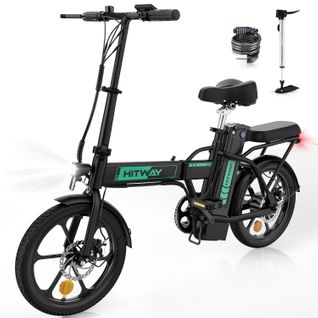 Vélo Électrique Pliable 16" Hitway - Batterie 36v 8,4ah - Pédalage Assisté - Pompe à Vélo Gratuite