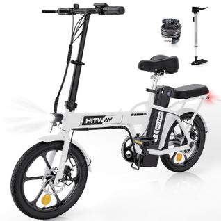 Vélo Électrique Pliable 16" Hitway - Batterie 36v 8,4ah - Pédalage Assisté - Pompe à Vélo Gratuite
