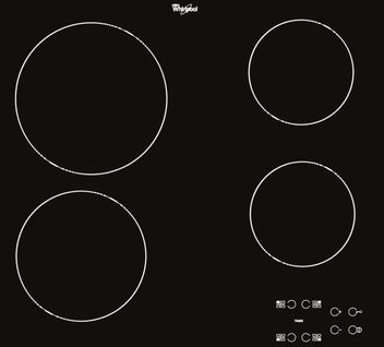 Table vitrocéramique WHIRLPOOL AKT8090NE 4 Foyers Noir