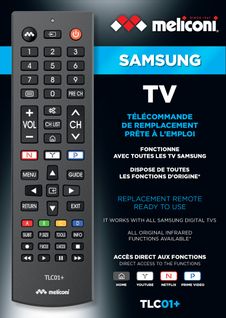Télécommande pour TV MELICONI Samsung TLC01+