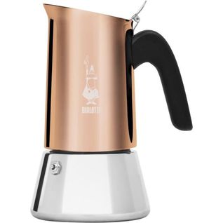 Cafetière Italienne New Venus 4 Tasses (0,17 L) - Inox 18/10 Cuivré, Induction