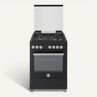 Cuisinière Gaz 60 Cm 4 Foyers 10,35 Kw Noir - Four 63 L Classe A