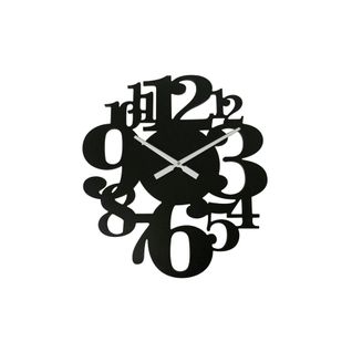 Horloge Suspendue Montres Noir Mdf Grands Chiffres 55x50x4,5