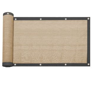 Rideau De Balcon Déflecteur De Vent En Polyéthylène Beige 95% D'ombre