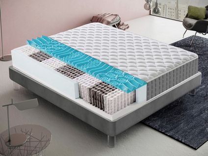 Matelas Ressorts Ensachés 160x200 Cm Accueil Mémoire De Forme Epaisseur 22 Cm