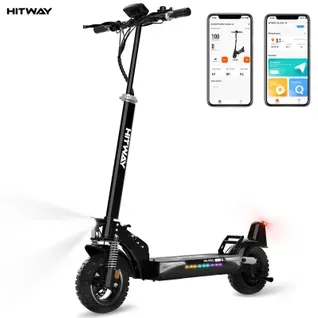 Trottinette Électrique Pliable - Pneus Solides 10" - App - Batterie 48v 20.8ah - Scooter Noiretgris