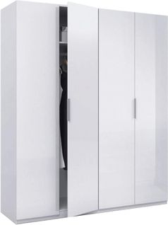 Armoire 4 Portes Blanc Brillant 180x200 Cm