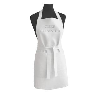 Tablier En Coton Blanc 70x80 Cm
