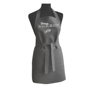 Tablier En Coton Gris 70x80 Cm