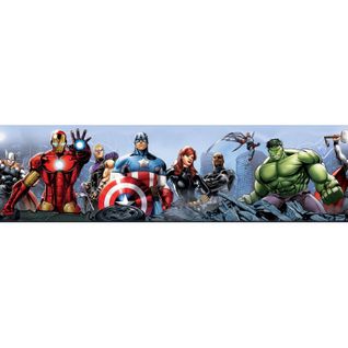 Frise Auto-adhésive Disney Avengers 9 Personnages Marvel 14cm X 5m
