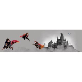 Frise Auto-collante Harry Potter Sur Son Balais - 1 Rouleau De 0,138 X 5 M