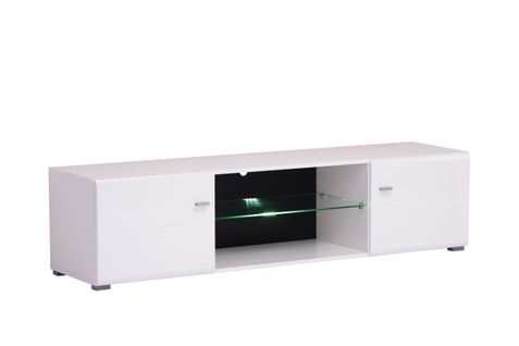 Meuble TV L.170 cm REX blanc laqué