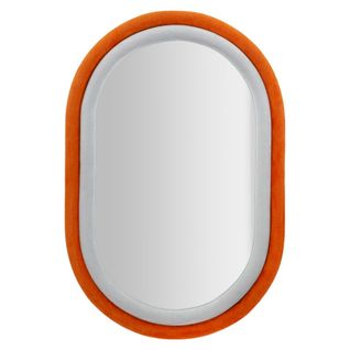 Miroir Avec Cadre Mf469, Mdf, Orange, 60x4x90 Cm