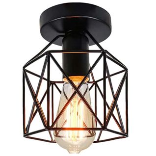 Plafonnier Industriel Vintage Lampe De Plafond E27 Suspension Éclairage De Plafond Noir