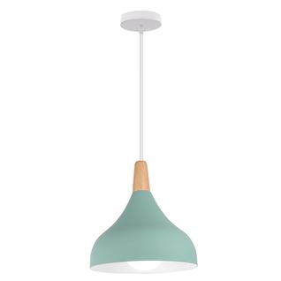Lampe à Suspension Moderne Plafonnier D'intérieur Lustre Abat-jour En Métal Vert E27