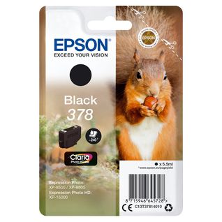 Cartouches D'encre Squirrel Singlepack Black 378 Claria Photo Hd Ink