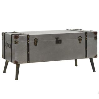 Table Basse Mdf Et Aluminium 102 X 51 X 47,5 Cm
