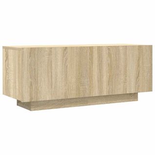 Meuble TV Chêne Sonoma 100x35x40 Cm Bois Contreplaqué