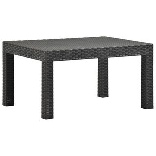 Table basse De Jardin Anthracite 58x58x41 Cm Pp Rotin