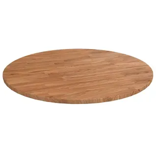 Dessus De Table Rond Marron Clair Ø60x1,5 Cm Bois Chêne Traité
