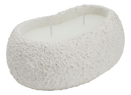 Bougie pot de ciment H. 7 cm KOOPMAN Blanc