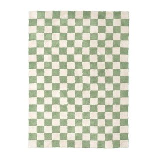 Tapis Rétro - Gambit Vert/blanc - Rectangle - 80x150 Cm