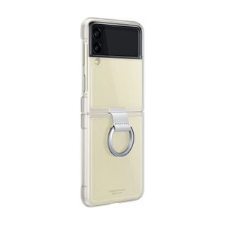 Coque En Silicone Pour Samsung Galaxy Z Flip 3 Avec Anneau Transparent