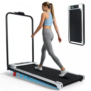 Tapis de Course Pliable 10km/h Walking Pad Silencieux Barre Inclinaison Télécommande