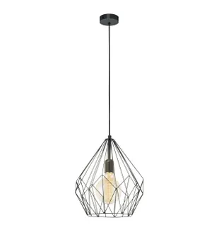 Suspension CARLTON Noir vue de face