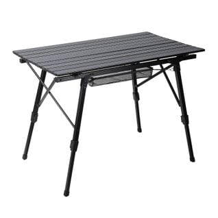 Table De Camping Pliante En Aluminium, 91 X 50 Cm, Hauteur Réglable - Nero