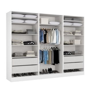 Armoire dressing blanc EXTENSO L.300 compo 10